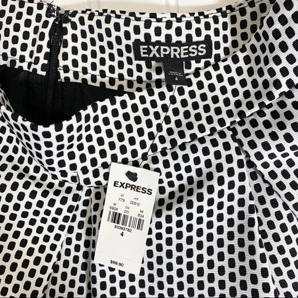 NWT Express High Waisted Polka Dot Skirt Size 4 - Picture 6 of 10